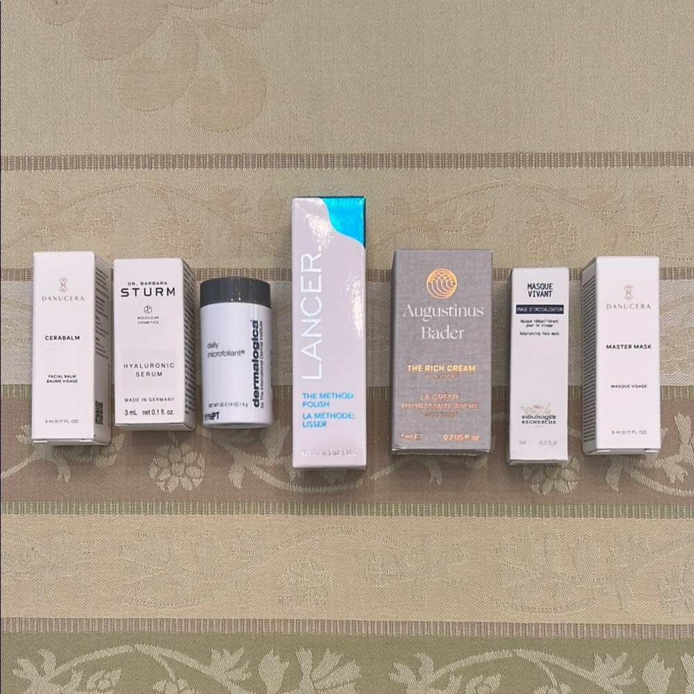 Luxury Skincare Cosmetic Sample Bundle 7 piece